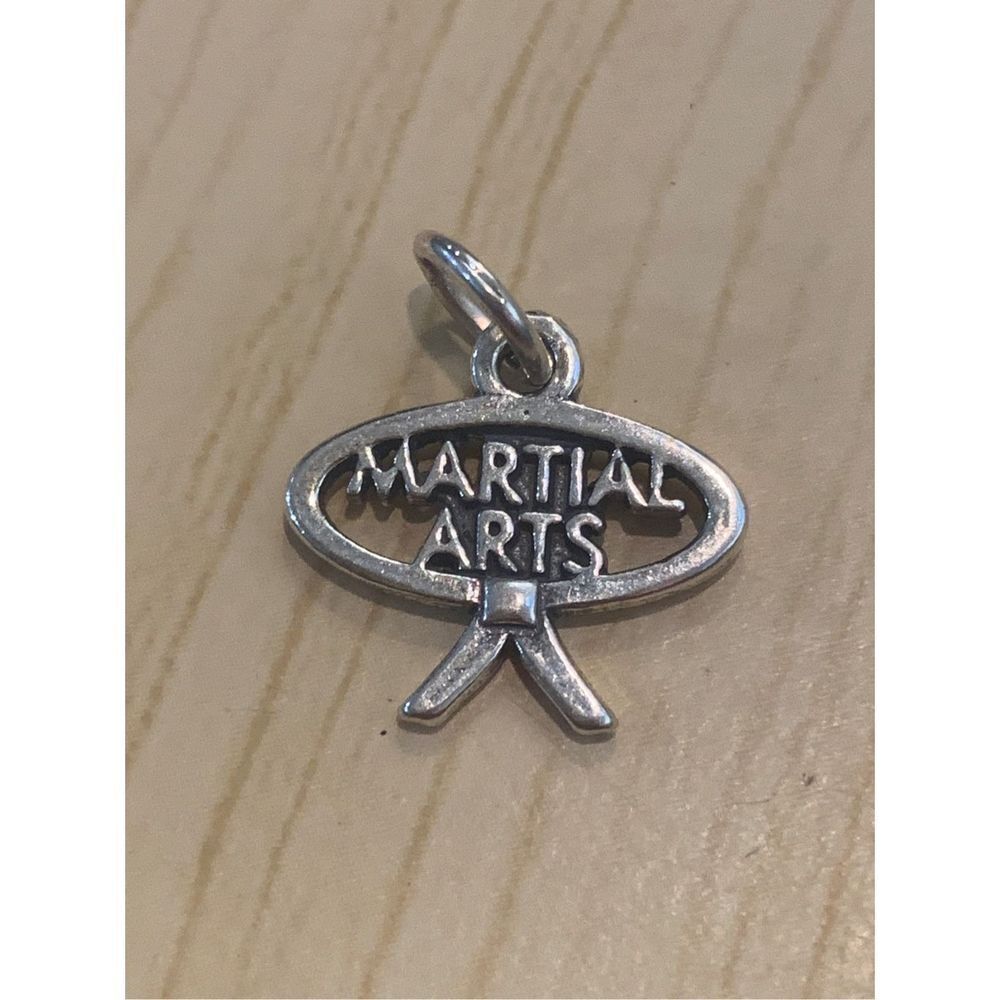 .925 Martial Arts Sterling Silver Jewelry Charm #sports